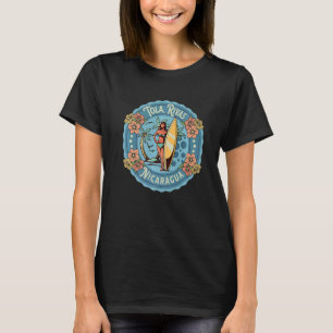 Playa Tola Rivas Nicaragua Karte Artesanía Craft S T-Shirt