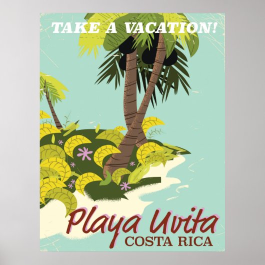 Playa Uvita, Costa rica Reiseplakat/ Poster (Vorne)