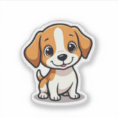 Playable Beagle Puppy - Chibi Sticker (Vorderseite)