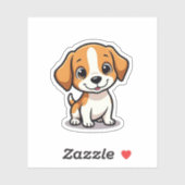 Playable Beagle Puppy - Chibi Sticker (Blatt)