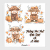 Playable Hochlandkuh Großaufkleber Aufkleber (Blatt)