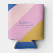 Playable Stripes Blue Yellow Custom Brautparty Dosenkühler (Vorderseite)