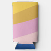 Playable Stripes Blue Yellow Custom Brautparty Selters Dosenkühler (Rückseite)