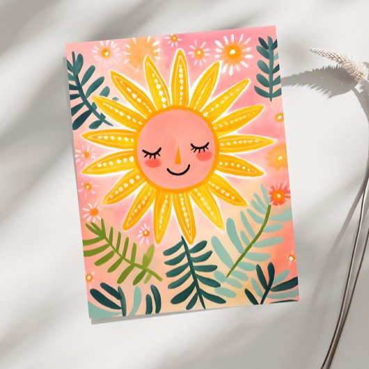 Playable Sun Postcard Postkarte