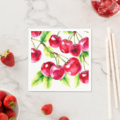 Playable Watercolor Cherries Serviette (Beispiel)