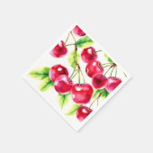 Playable Watercolor Cherries Serviette (Ecke)
