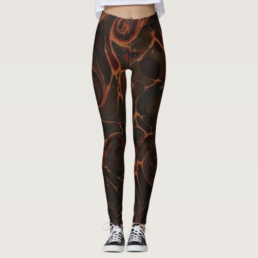 Playable Wirbel Dark Brown Leggings (Vorderseite)