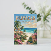 Playacar Mexiko Postkarte (Stehend Vorderseite)