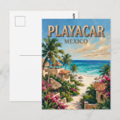 Playacar Mexiko Postkarte (Vorne/Hinten)