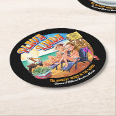PlayaLinda Beach Paper Coaster Runder Pappuntersetzer (Angewinkelt)