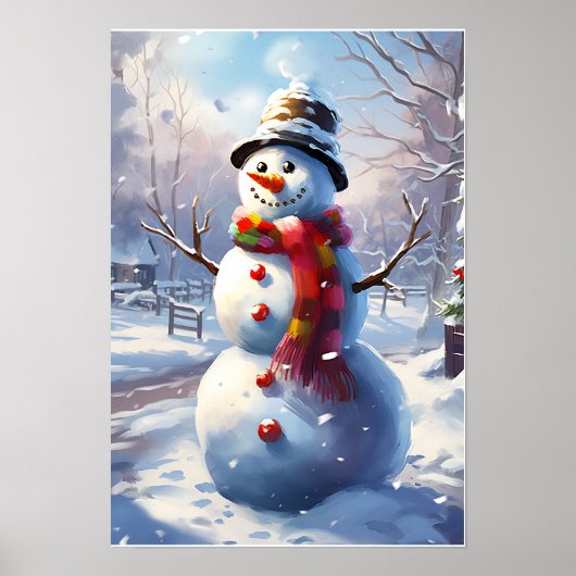 Playame Snowman Wall Art Poster (Vorne)