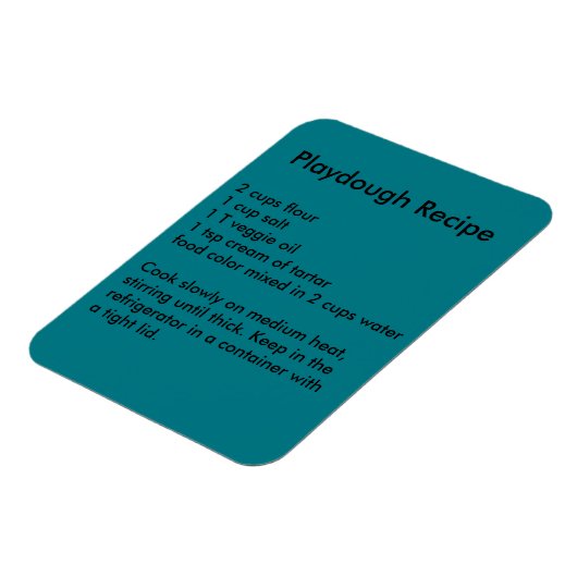 Playdough Recipe Magnet (Linke Seite)