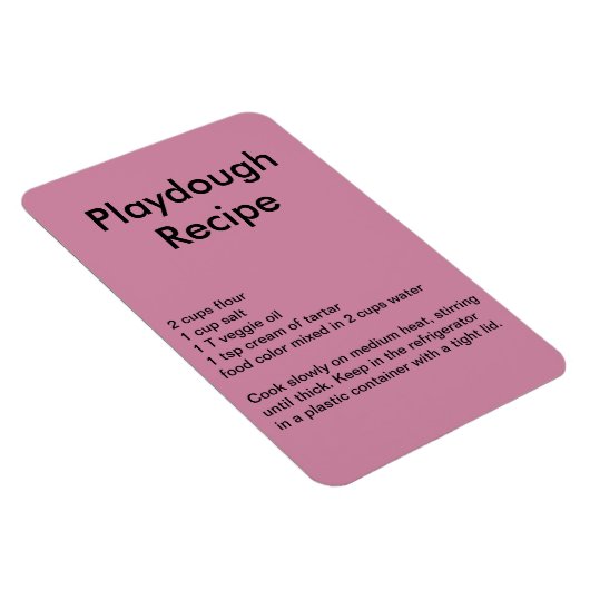 Playdough Recipe Magnet (Rechte Seite)