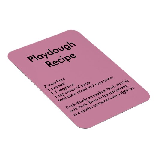 Playdough Recipe Magnet (Rechte Seite)