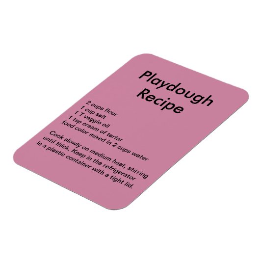 Playdough Recipe Magnet (Linke Seite)