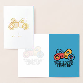 Player 1 & 2 Married Gamer Folienkarte