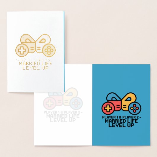 Player 1 & 2 Married Gamer Folienkarte (Anzeige)