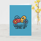 Player 1 & 2 Married Gamer Karte (Gelbe Blume)