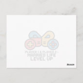 Player 1 & 2 Married Gamer Postkarte (Rückseite)