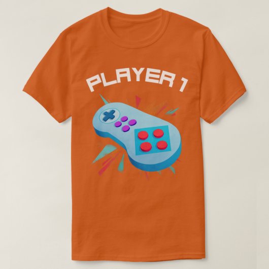 Player 1 Entsprechendes Design T-Shirt (Design vorne)