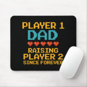 Player 1 Vater Retro Gamer Mousepad (Mit Mouse)