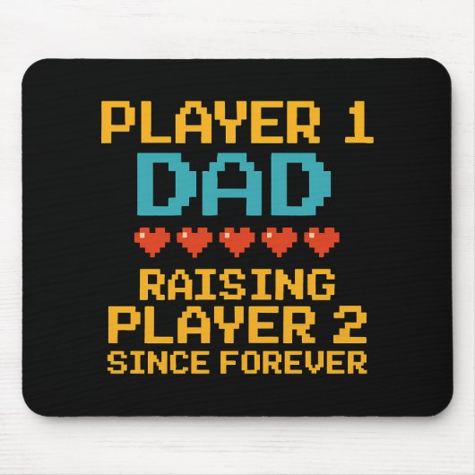 Player 1 Vater Retro Gamer Mousepad (Vorne)
