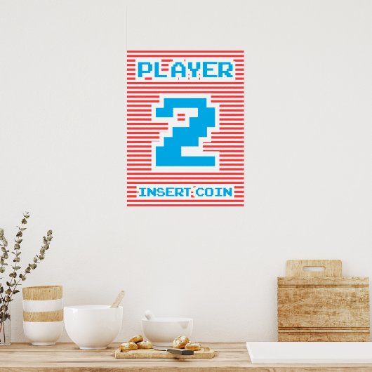 Player 2, Arcade Game, Poster (Küche)