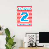Player 2, Arcade Game, Poster (Heimbüro)