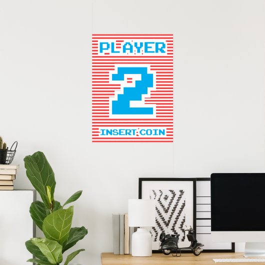 Player 2, Arcade Game, Poster (Heimbüro)