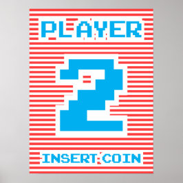 Player 2, Arcade Game, Poster