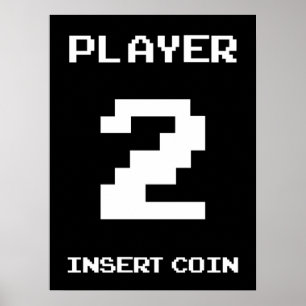 Player 2 gamer design poster