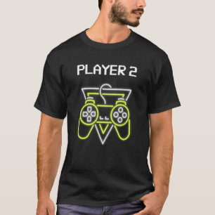 Player 2 Match Player 1 Player 2 für Videospiel T-Shirt