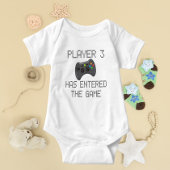 Player 3 hat den Game Gamer Spaß betreten Baby Strampler