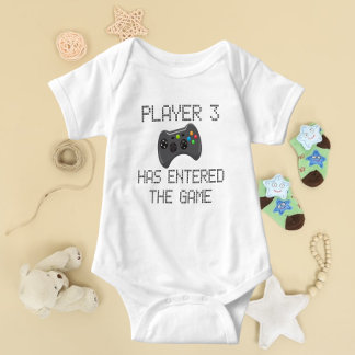 Player 3 hat den Game Gamer Spaß betreten Baby Strampler