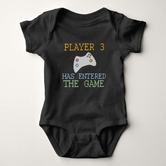 Player 3 hat den Game Gamer Spaß betreten Baby Strampler (Vorderseite)