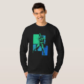 Player Baseball Batter Green Blue Catcher Pitcher T-Shirt (Vorne ganz)