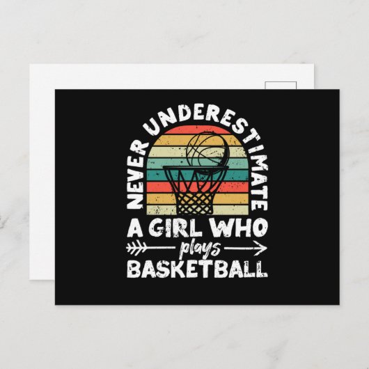 Player girls Never underestimate girls Postkarte (Vorne/Hinten)