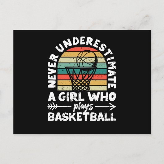 Player girls Never underestimate girls Postkarte (Vorderseite)