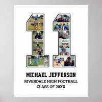 Player Number 11 Foto Collage des Senior Sports Te
