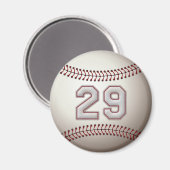 Player Number 29 - Coole Baseball-Sticks Magnet (Vorderseite/Rückseite)