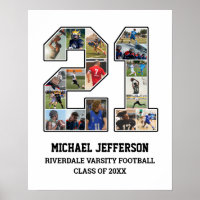 Player Nummer 21 Foto Collage des Senior Sports Te