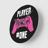 Player #One Gaming Runde Wanduhr (Winkel)