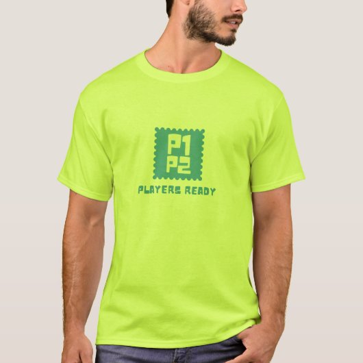 Player One Ready Retro-Gaming T-Shirt (Vorderseite)