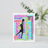 Player-Positionen Inspiration Netball Postkarte (Stehend Vorderseite)