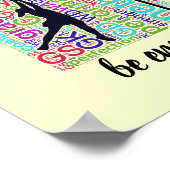 Player-Positionen und Inspiration Zitat-Netball Poster (Ecke)