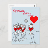 Player Positionen WA Liebe Netball Clipart Postkarte (Vorne/Hinten)
