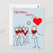 Player Positionen WD Liebe Netball Clipart Postkar Postkarte (Vorne/Hinten)
