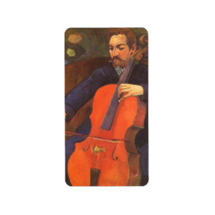 Player Schneklud Portrait von Paul Gauguin Adressaufkleber