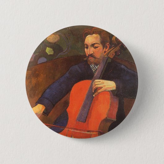 Player Schneklud Portrait von Paul Gauguin Button (Vorderseite)