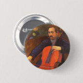 Player Schneklud Portrait von Paul Gauguin Button (Vorne & Hinten)